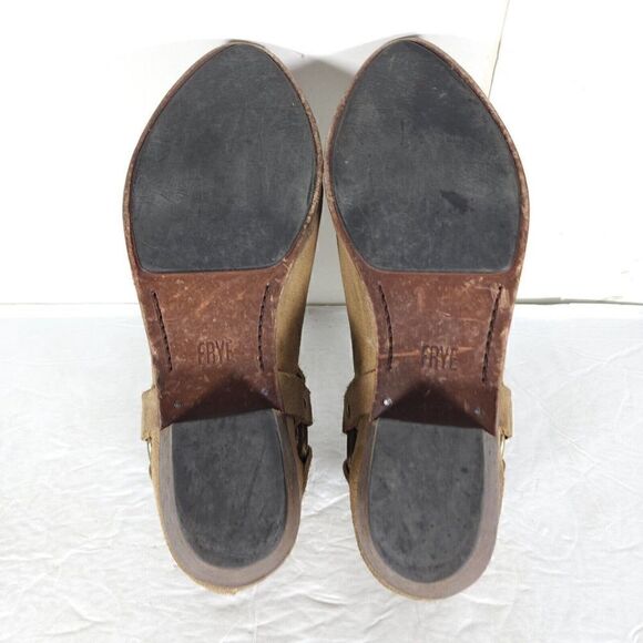 Frye Women's Ray Harness US 7M Brown Suede Back Zip Ankle Booties Boots - Picture 14 of 16